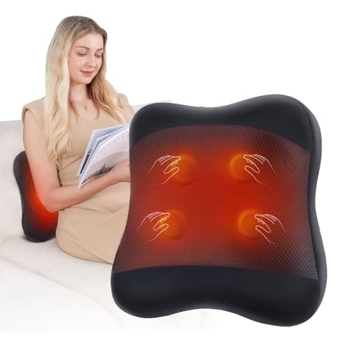 KINGJOY 2-in-1 Cordless Shiatsu Back Massager with Heat, Upgraded 4D Liftable Massage Nodes & Dual-Side Heating, Deep Tissue Kneading for Back Pain Relief, Gift for Women Men, Home Office Use - Image 1