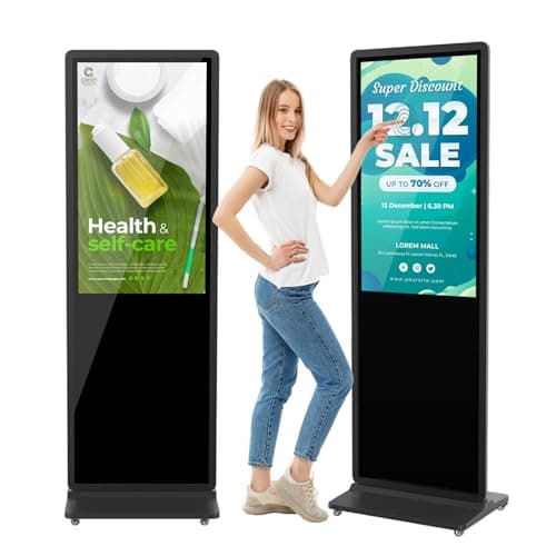MWE 37 Inch Touchscreen Kiosk, Indoor Floor Standing Digital Signage Displays, Advertising Display LCD Totem with Custom Service, Interactive Display Poster Android System with Auto Media Player - Image 1