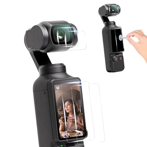 Lens Screen Protector for Xtra muse/DJI Osmo pocket 3 screen protector(4Pack),Xtra muse camera/Osmo pocket 3 screen protector for Xtra muse/pocket 3 accessories,Tempered Glass,OLED Display, Ultra HD - Image 1