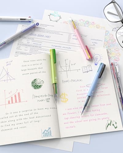 Four Candies 6 PCS Multicolor Pen, 0.5mm Colored Gel Pens, 4-in-1 Multicolor Gel Ink Pens, 18 Colors Retractable Ink for Office, School & Back to School Supplies & Nurse Accessories for Work - Thumbnail 6