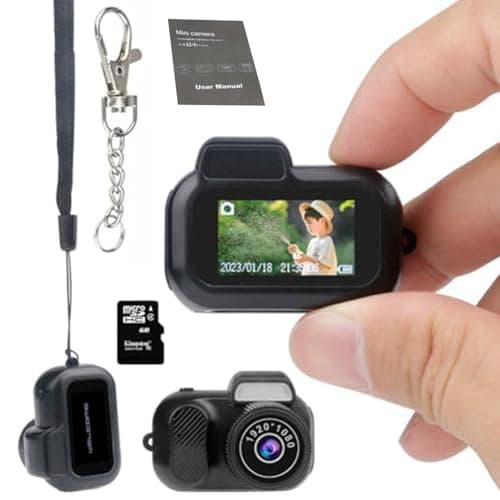 Gsnagole Keychain Camera, World's Smallest 1080P HD Mini Camera, Retro Portable Mini, 100 Mins Battery Life, for Students, Kids (32G) - Image 1