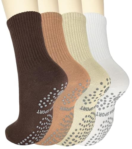 Babipany Pilates Socks with Grips for Women Grippy Woman Socks Cute Barre Yoga Socks for Women Non Slip Socks - Image 1