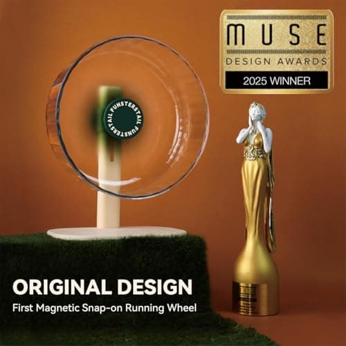 FunstersTail Super Silent Hamster Wheel 8.7 Inch, Magnetic Large Rat Wheel for Chinchilla, Gerbil, Guinea Pig, Cat, Mouse, Sugar Glider and Dwarf, Syrian Hamster Accessories (Avocado Green) - Thumbnail 6