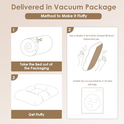 EHEYCIGA Fluffy Dog Crate Bed for Medium Dogs, Plush Faux Fur Crate Pad, Calming Anti Anxiety Medium Dog Bed for Crate, Washable Soft Warm Mat with Non-Slip Bottom, Camel - Thumbnail 3