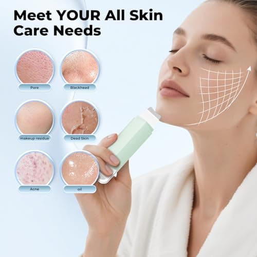 Blackhead Remover Tool Face Scrubber: PETYDOOT Double-Headed Face Spatula Skin Scrubber, Nose Pore Cleaner Blackhead Remover for Facial Deep Cleansing Skin Care Tool for Men & Women (Green) - Thumbnail 5