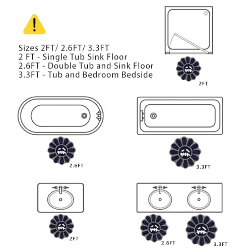 Shovagy Trippy Happy Face Rug Cool Rugs Tufted Quick Dry Bath Mats for Bathroom Non Slip Bath Mat Water Absorbent 2FT Navy Blue Bathroom Rugs Halloween Gothic Ghost Skull Horror Decor Carpet - Thumbnail 2