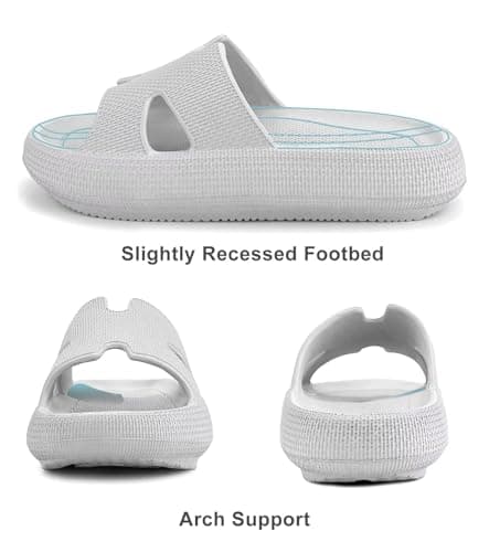 Haifago Cloud Recovery Sandals for Women Men, Cushion Pillow Slippers with Arch Support, Outdoor Beach Pool Platform Slip on Slide - Thumbnail 3