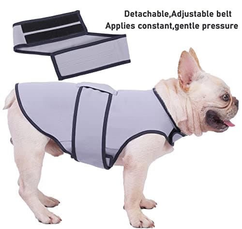 Sychien Dog Anxiety Jacket,Dog's Thunder Calming Shirt Wrap Vest for Large Big Dogs,Travel, Fireworks, Separation, Bluish Grey 3XL - Thumbnail 5