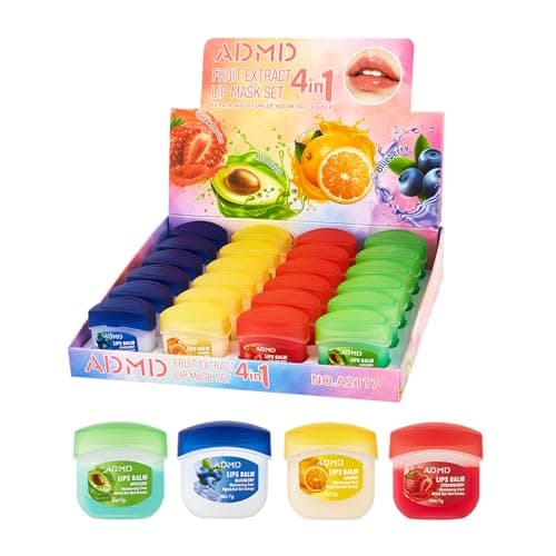 24-Pack Lip Balm Bulk Assorted Fruit Lip Care Products Set Hydrating, Lip Mask Multi Pack Moisturizing for Dry Lips - Image 1