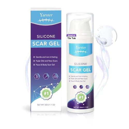 Yarster Silicone Scar Gel Scar Cream, Treats Old and New Scars, Stretch Marks Removal Formula Helps from Surgical, Burns, Acne Scar Treatment with Advanced Scar Gel, 1.7 oz (50ml) - Image 1