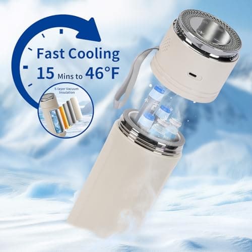 Insulin Cooler Travel Case, TSA Approved Medication Cooler for Travel, USB Charging Diabetes Long Trip Refrigerator, 6 Pens Medicine Freezer Long-Lasting - Thumbnail 3