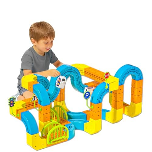 klick Rail Electric Train Set for Kids, Cube Track with Motorized Engine, 3D Gravity-Defying STEM Toy for Kids Ages 3-8, Boys & Girls Building Gift（167 Pcs） - Image 1