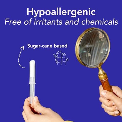 Marlow 100% Organic Cotton Easy Glide Tampons with Compact Plant Based BPA Free Applicator, Chlorine Free, Toxin Free, Hypoallergenic, Dermatologically Tested, Fragrance Free, Super, 18 Count - Thumbnail 6