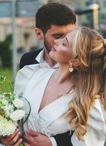 Valentines Day Gifts for Her,Heart Earrings for Women/GF,March Birthstone Earrings,Valentine's Gifts for Mom/Daughter (golden) - Thumbnail 2