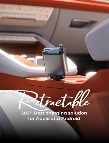 LISEN Long Retractable Car Charger 4 in 1 (47.2in Cable), 69W USB C Car Charger for Truck & Uber Drivers, Truck Accessories Fast Charging for iPhone 17 16 15 14 13 12 11 X Series, Uber Signs for Car - Thumbnail 3