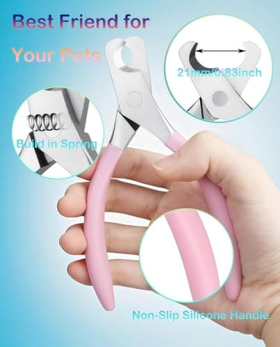 HEYCROWN Large Dog Nail Clippers Wide Jaw Opening Heavy Duty Dog Nail Trimmer Cat Claw Clippers - Thumbnail 2