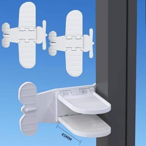Bstsilver 2-Pack Sliding Glass Door Lock Slide Closet Stopper Child Safety Window Latch Toddler Baby Proofing Petproof Secure Slider Wardrobe Stop Easy Install, Upgrade Adhesive for Patio Balcony Yard - Image 1