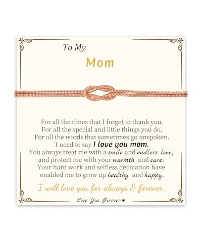 Sistble Mothers Day Gifts for Mom, Mom Birthday Gifts Gold Bracelets for Women Mother and Daughter Bracelets Rose Gold Love Knot Bracelet Infinity Jewelry Valentines Day for Women - Thumbnail 2