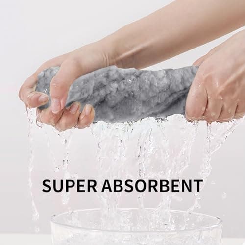 NALIVO Extra Large Bath Towel Set of 6 (40"x80"),Oversized Bath Sheet Super Soft Highly Absorbent Microfibers Quick Dry Luxury Shower Towel for Bathroom Spa Gym Hotel Yoga (Gray, 6Piece) - Thumbnail 6