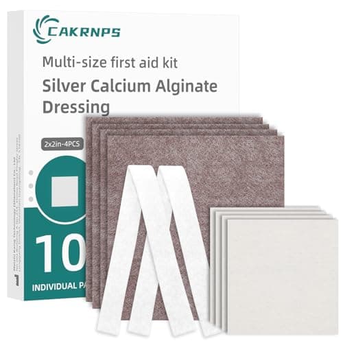 Calcium Alginate Wound Dressing Pads,Multi-Size First aid kit,[10 Individual Pack], High Absorbency Dressing for Wounds Care - Image 1