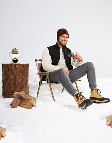 G Gradual Sherpa Lined Sweatshirts for Men Fleece Crewneck Sweatshirt Pullover Warm Shirts for Winter, Off White, X-Large - Thumbnail 6