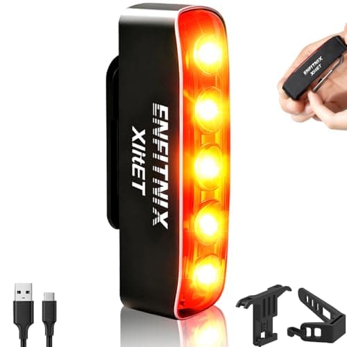 ENFITNIX XlitET Smart Rear Bike Light,Brake Sensing,Auto On/Off,50 Lumen Ultra Bright 6 Modes,USB-C Rechargeable LED Bicycle Tail Light,IPX5 Waterproof, Cycling Accessories Light for Night Riding. - Image 1