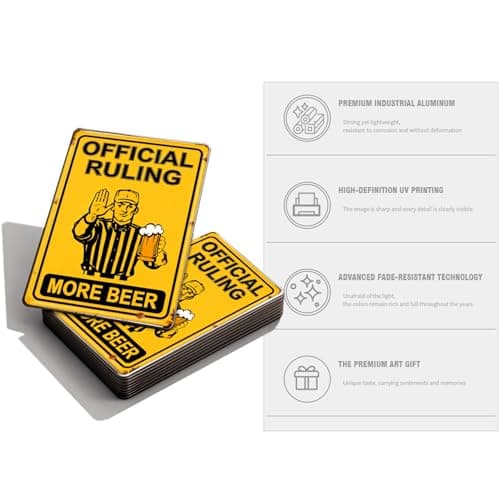 Funny Football Gifts for Men – Vintage Sports College Football Decor 8x12 Vintage Man CaveDecor Tin Sign Bar decor, Party Wall Decoration for Guys Home Bar, Unique Sports Present Idea 02 - Thumbnail 3