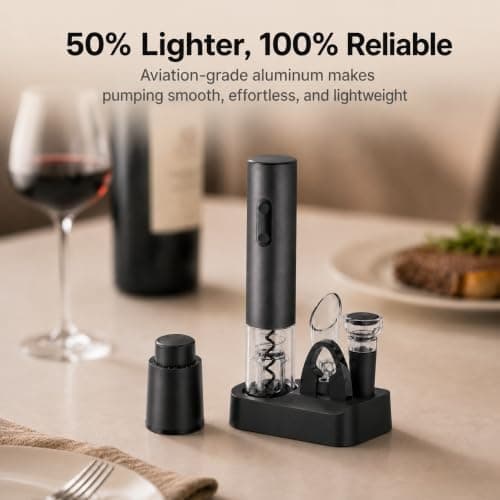 Electric Wine Opener Rechargeable, BABONIR 7-in-1 Wine Gift Set - Thumbnail 5