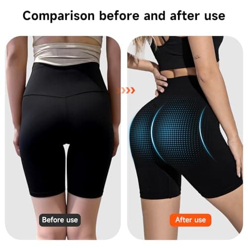 NUMRAMED EMS Toning Shorts - Targeted Glute Muscle Strengthening System, Wearable Hip Workout Device for Passive At-Home Fitness Black - Thumbnail 6