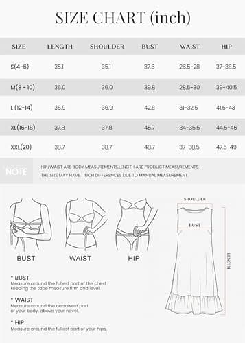 KIRUNDO Women's Casual Summer Dresses 2026 Spring Sleeveless Shift Tank Mini Dress Flowy Ruffle Hem Beach Vacation Sundress(Black, Small) - Thumbnail 6