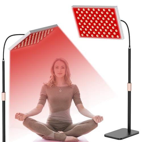 i-Venoya Red Light Therapy for Body: Infrared Light Therapy Panel Lamp with Stand, 660nm Deep Red and 850nm Near Infrared LED Device at Home for Face and Body - Image 1