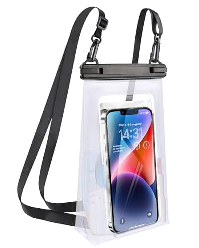 TDLIRH Large Waterproof Phone Pouch Universal Phone Waterproof Case for iPhone 15 14 13 12 Pro Max Galaxy S22 S21 IPX8 Water Proof Dry Bag with Wide Lanyard Large Capacity Waterproof Bag for Swimming - Image 1