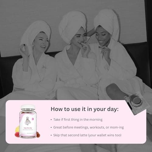 Balancing Act – Slay The Day Energy Gummies – Caffeine Free Focus & Clean Energy Support – with Vitamin B12, CoQ10 & Cognizin® Citicoline – Raspberry Lemonade – 60 Count (30 Day Supply) - Thumbnail 6