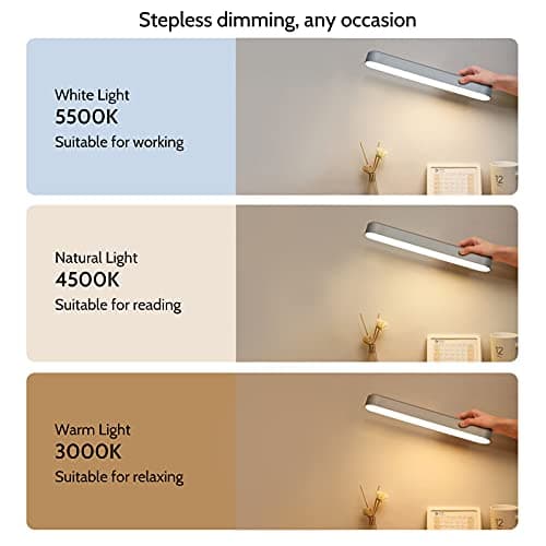 AKSDA Closet Stick on Light, LED Dimmable Under Cabinet Lighting Wireless, Magnetic Night Light Bar with Rechargeable Battery, for Kitchen Stairs Hallway Sink Counter - Thumbnail 4