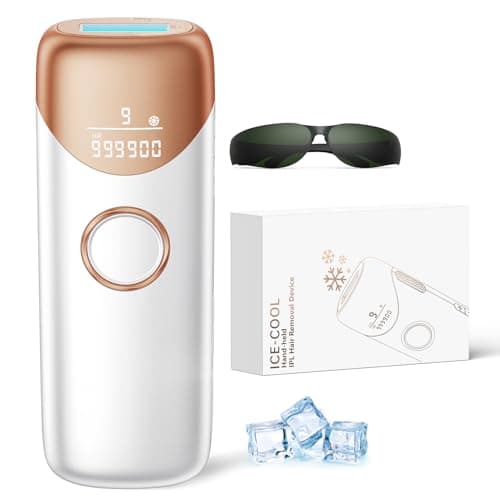 Ubroo Laser Hair Removal with 5℃ Ice Cooling,Hand-held Hair Removal Device IPL Hair Removal for Women and Men,Reduce Hair Regrowth,Full Body Use for Legs,Bikini,Armpits（Gold） - Image 1