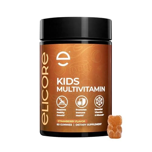 ELICORE Kids Multivitamin Gummies – 12 in 1 Kids Gummy Vitamins – Growth Chewable Multivitamin for Toddlers and Teens – Immune, Brain & Focus Support – GMO-Free, Gluten-Free – 2 Months Supply - Image 1