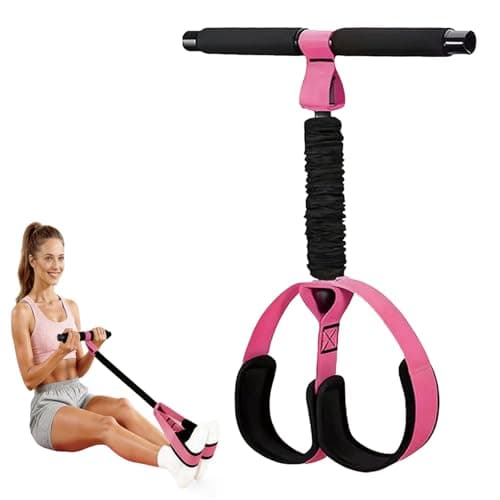 Arisenca Portable Pedal Resistance Band with Handles, Foot Pedal Exercise Band for Home Workout, Full Body Resistance Trainer for Abs, Arms, Legs and Core