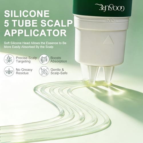 Hair Growth Serum, Rosemary Oil for Hair Growth, Thinning Hair & Hair Density Serum with Flow Controlled Massage Applicator, Peptides, Niacinamide, Caffeine, Scalp Serum for Reduced Hair Fall 60 ML - Thumbnail 5