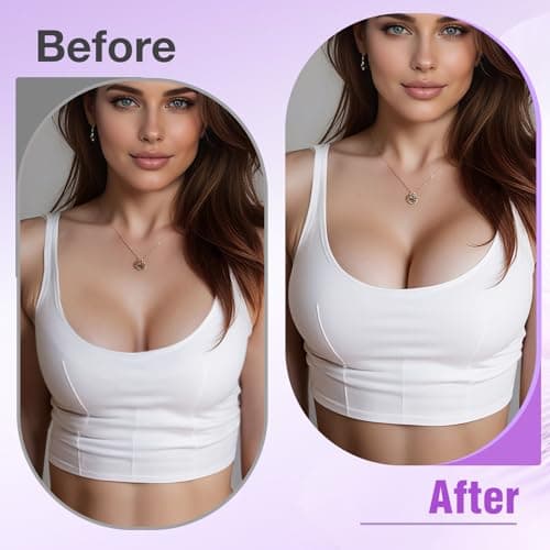 Gdsun Sticky Bra Push Up Bra for Large Breasts - Double Sided Adhesive Bra, Waterproof for Swimwear (2 Pack, Nude, L Fits C-D Cups, Regular) - Thumbnail 4