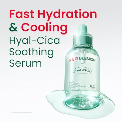 Dr. G R.E.D. Blemish Clear Hyal-Cica Soothing Serum - Korean Skincare - Long-Lasting, Hydrating Serum for All Skin Types - Cools Skin Temperature - Hyaluronic Acid & Centella Asiatica - 1.69 fl oz - Thumbnail 2