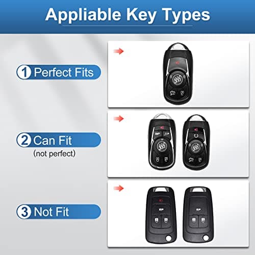RUABIBAN Key Fob Cover Compatible with Buick, Soft TPU Key Case Protection Shell Fit for Buick Encore Enclave Envision - Thumbnail 2