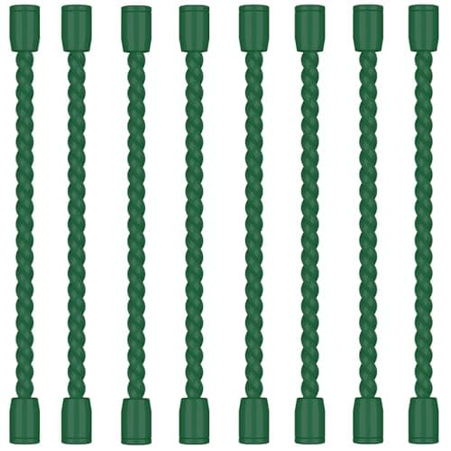8PCS 4-Inch Silicone Cable Ties, Bendable Rubber Twist Ties, Reusable Twist Ties for Cords, gear ties for Organizing, Bundling (Pine green) - Image 1