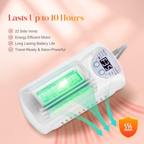 Professional Nail Drill Electric File:COYZU 35000RPM Portable Cordless Nail Drill Machine with Bits, Rechargeable E File for Acrylic & Gel Nails, Manicure & Pedicure Tech Tool for Home Salon, White - Thumbnail 3