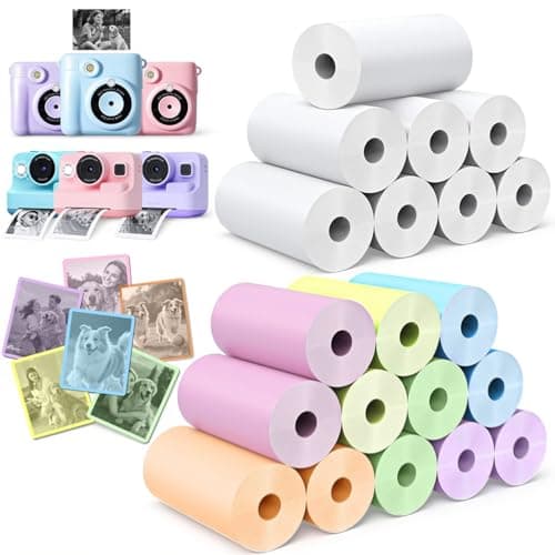 20 Rolls Instant Camera Refill Print Paper, HD Kidizoom Print Camera Paper Refill for Most Kids Instant Camera BPA Free (0.98" x 2.24")