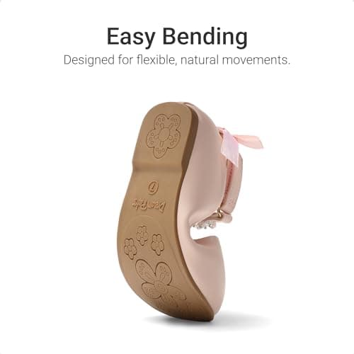 DREAM PAIRS Toddler Little Girls Dress Shoes Flower Girl Mary Jane Ballet Flat Shoes with Pearl Ankle Strap & Satin Bow for Wedding/Party,Size 13 Little Kid,Pink,SKFA26002K - Thumbnail 5