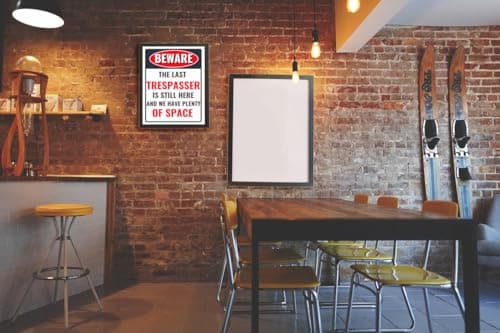 Carastora Spooky Halloween Decor Sign – Rustic Metal Wall Art for Outdoor Fence, Patio, Garage, or Man Cave, Funny Haunted Theme, 12x8 Inch - Thumbnail 3