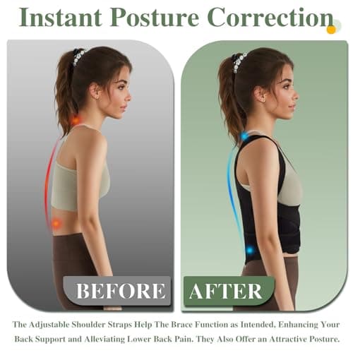Xihan Back Brace - Posture Corrector for Women, Adjustable Shoulder Straightener with Lumbar Support, Relieve Upper/Lower Back, Neck & Shoulder Pain,-Small - Thumbnail 2