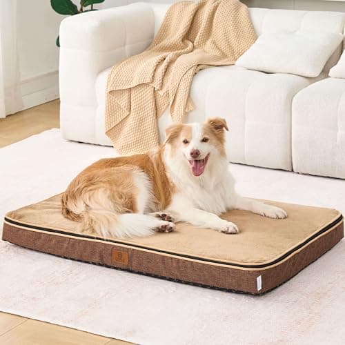 LIORCE Memory Foam XL Dog Bed - 4” Thick Orthopedic Beds for Extra Large Dogs - Waterproof Dog Bed with Removable Washable Cover & Wrap-Around Zipper - Ultimate Comfort and Easy Maintenance - Image 1