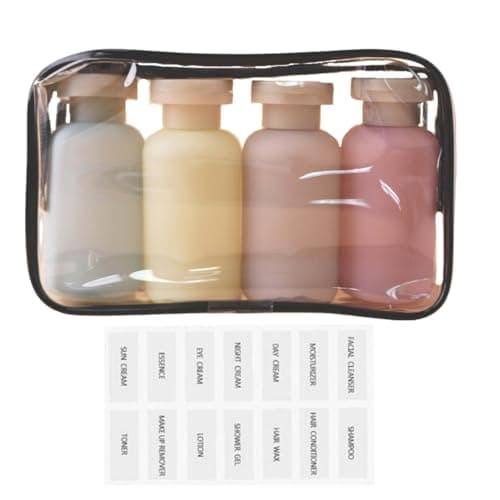 3.4oz Travel Shampoo Bottle with Flip Cap, Leak Proof Plastic Squeeze Bottles, Reusable Empty Travel Shampoo and Conditioner Bottles for Creams, Lotion, Foundation, Conditioner (Garden Series, 4Pcs) - Image 1