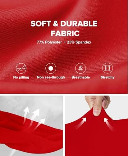 BRXL Flare Leggings for Women V Cross Over High Waisted Wide Leg Yoga Pants Bell Bottom Gym Workout Pants Tummy Control Red XS - Thumbnail 5